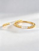 Blank‑Space Roman‑Style Mother‑of‑Pearl Bangle