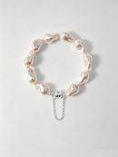Baroque Pearl Bracelet, Dainty Irregular Pearl Bangle for Women