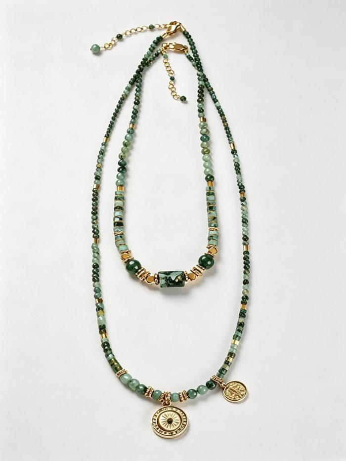 Turquoise Boho Layered Necklace Set